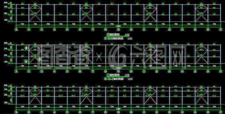 钢结构工程 柱间支撑布置图