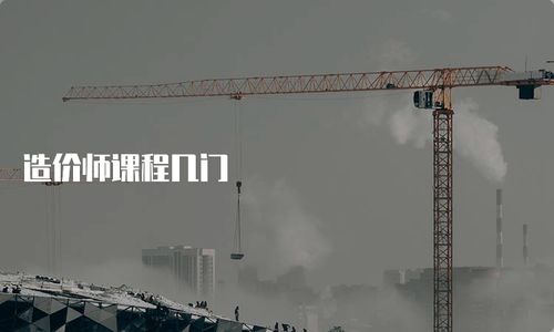 造价师课程几门